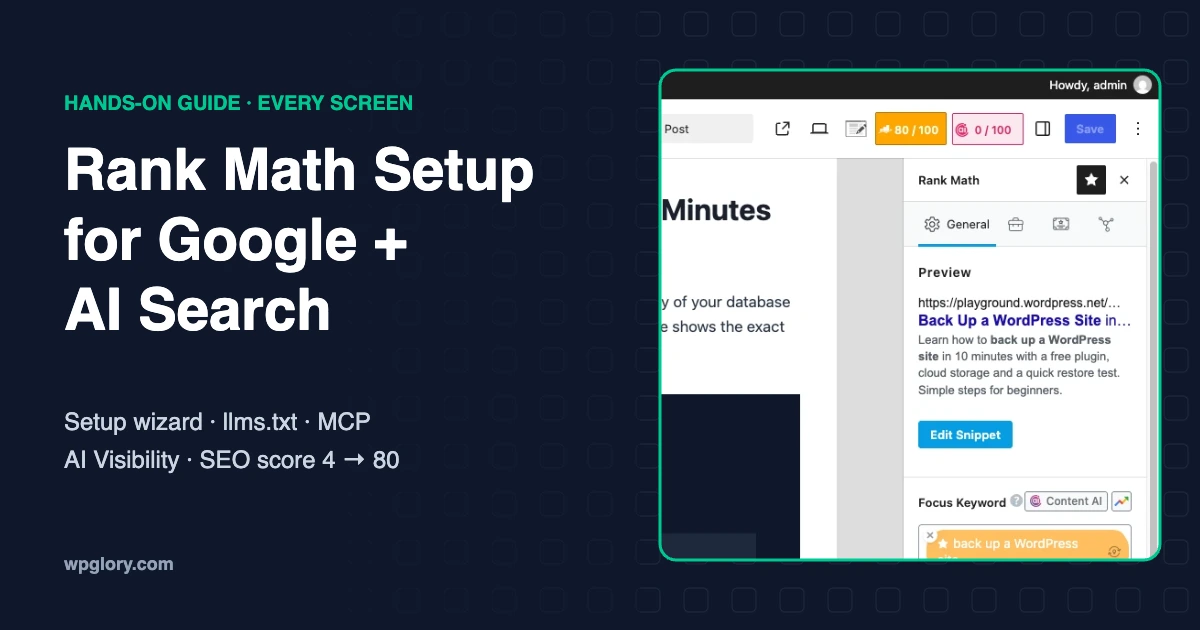 Rank Math Setup in 2026: The Complete Guide for Google and AI Search (Every Screen)